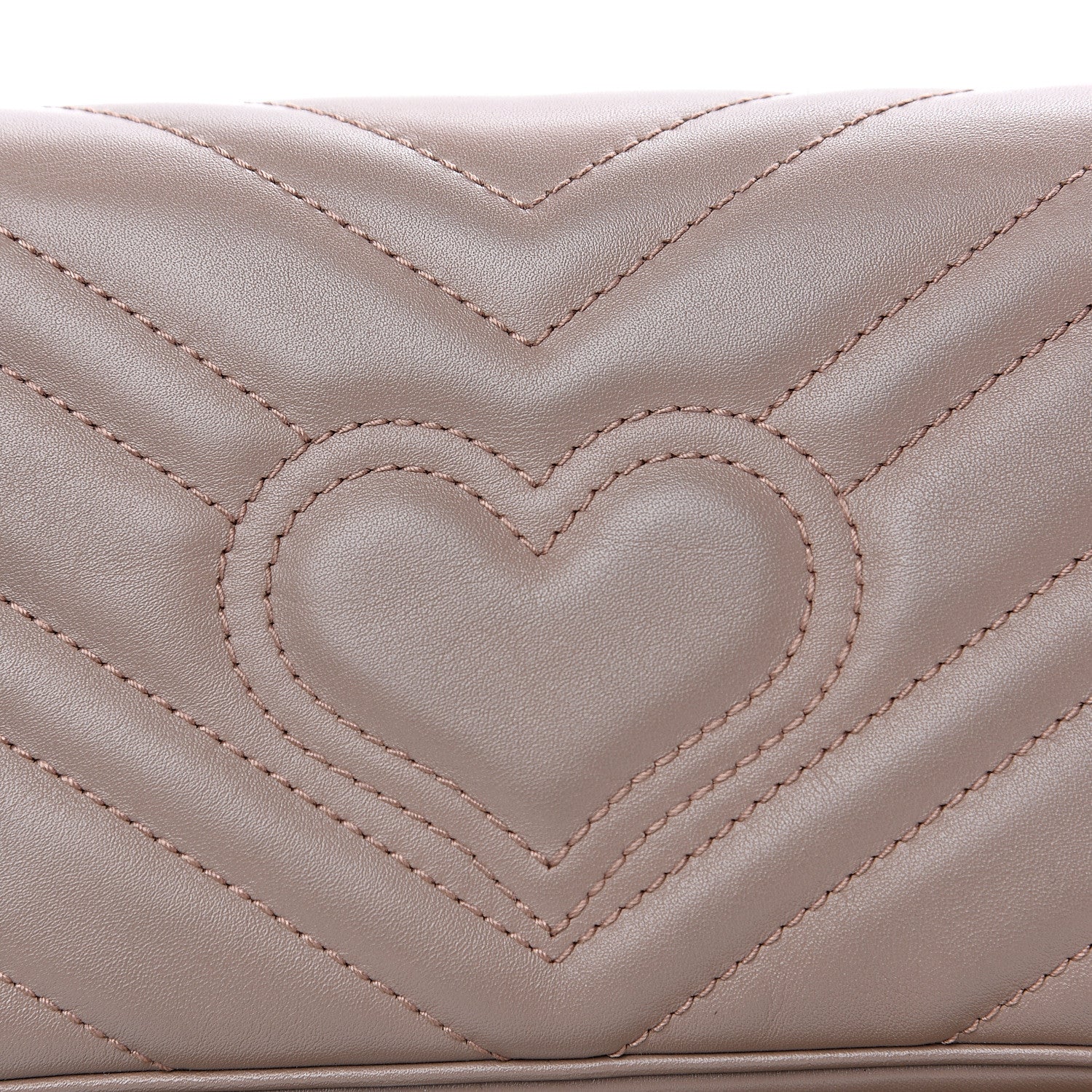 Gucci Calfskin Matelasse Super Mini GG Marmont Shoulder Bag Porcelain Rose 20 of 22