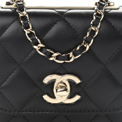 Chanel Lambskin Quilted Mini Trendy CC Chain Wallet Black 8 of 11