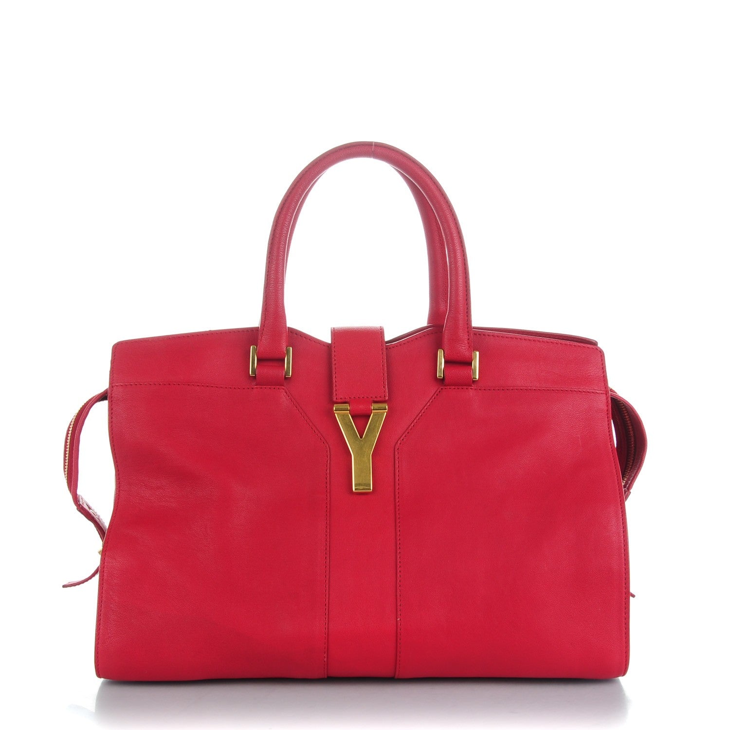 Saint Laurent Sheepskin Medium Cabas ChYc Red 1 of 7