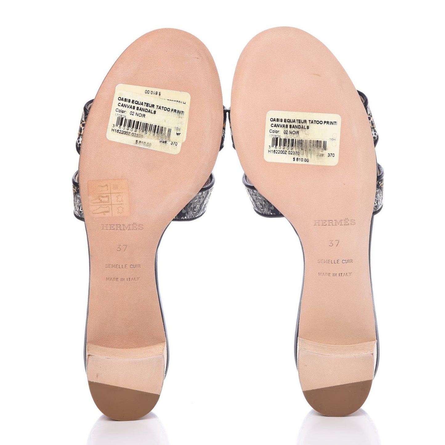 Canvas Tatoo Print Oasis Equator Sandals 37 Black