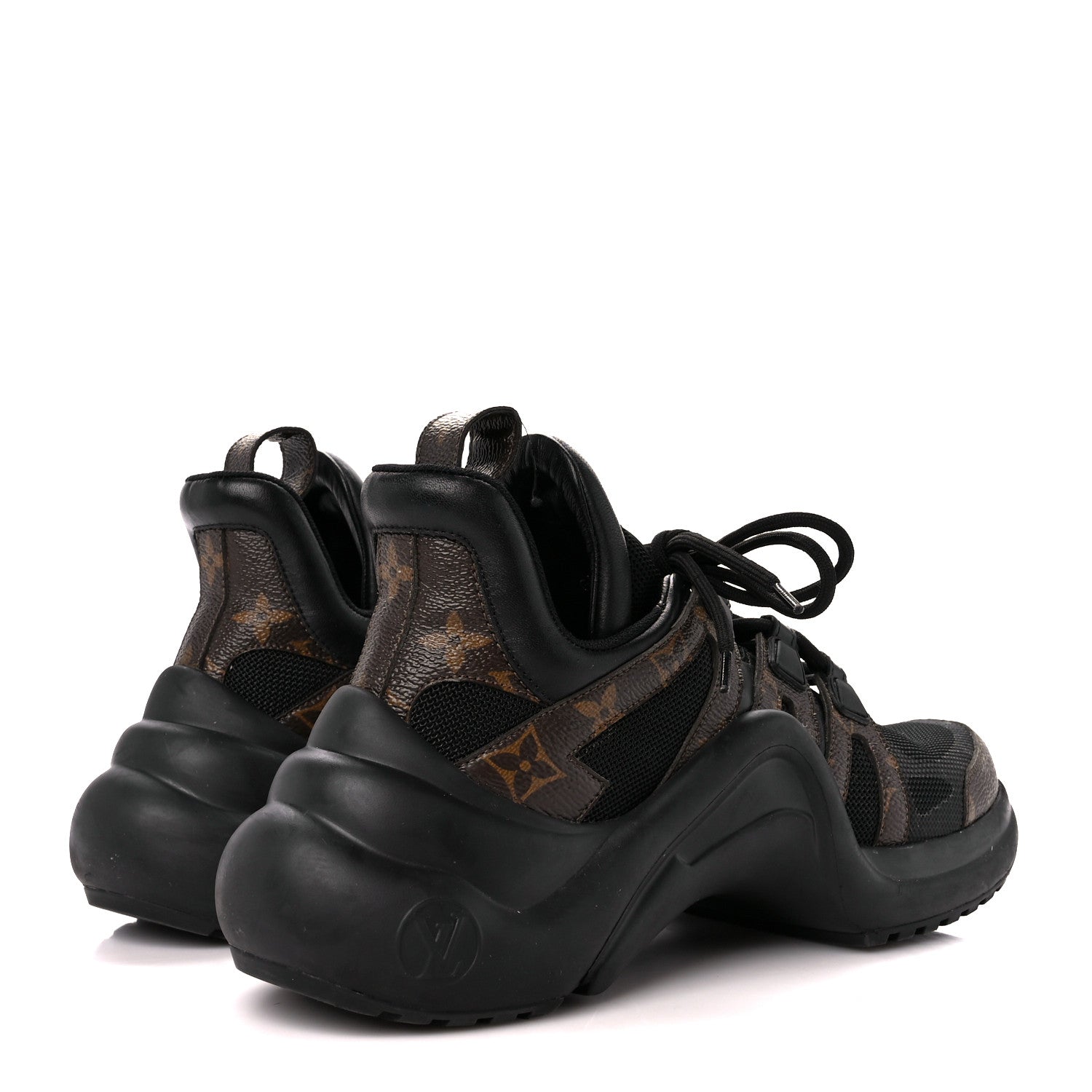 Louis Vuitton Calfskin Patent Monogram LV Archlight Sneakers 39 Black 4 of 9