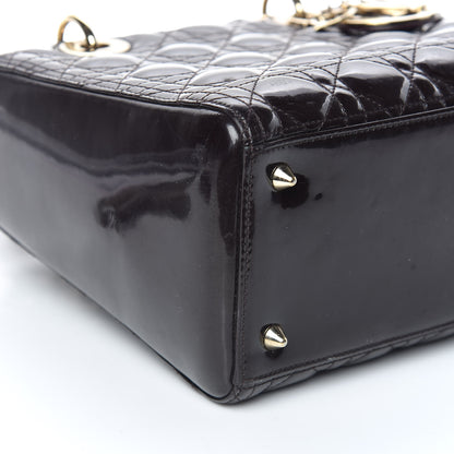 Christian Dior Patent Cannage Medium Lady Dior Dark Brown 8 of 9