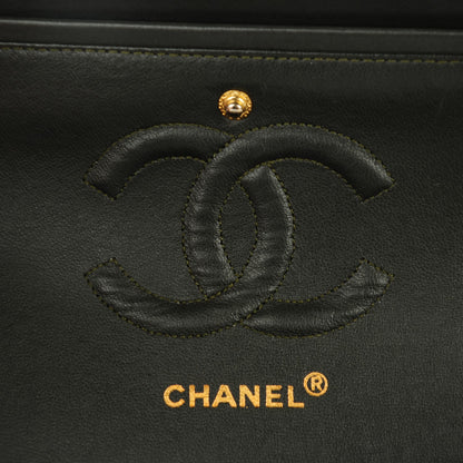 Chanel Lambskin Quilted Medium Double Flap Dark Green 6 of 10