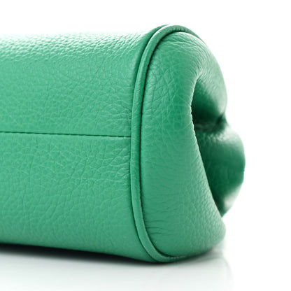 Salvatore Ferragamo Eram Calfskin Gancini Mini Clutch Smeraldo 9 of 9