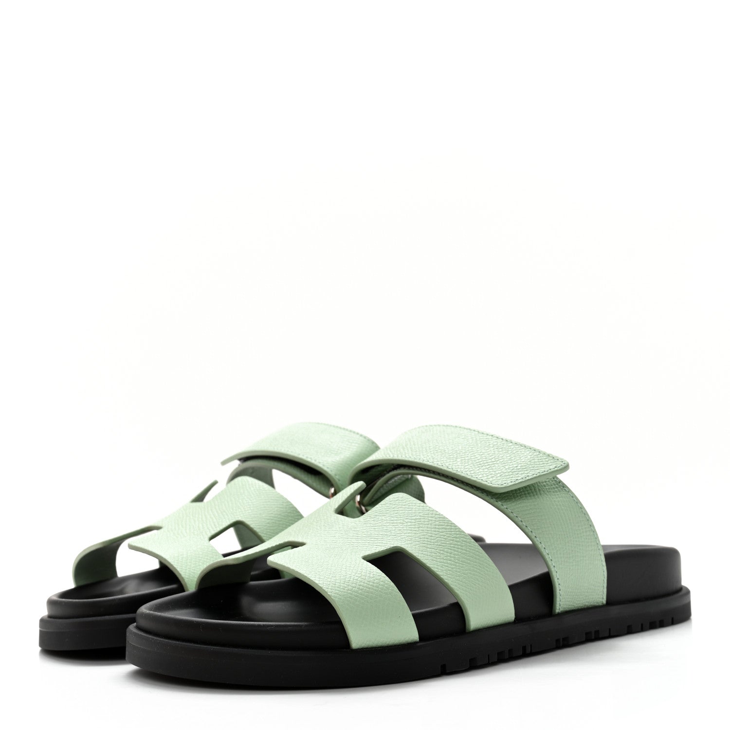 Hermes Epsom Womens Chypre Sandals 36 Vert Jade 3 of 9