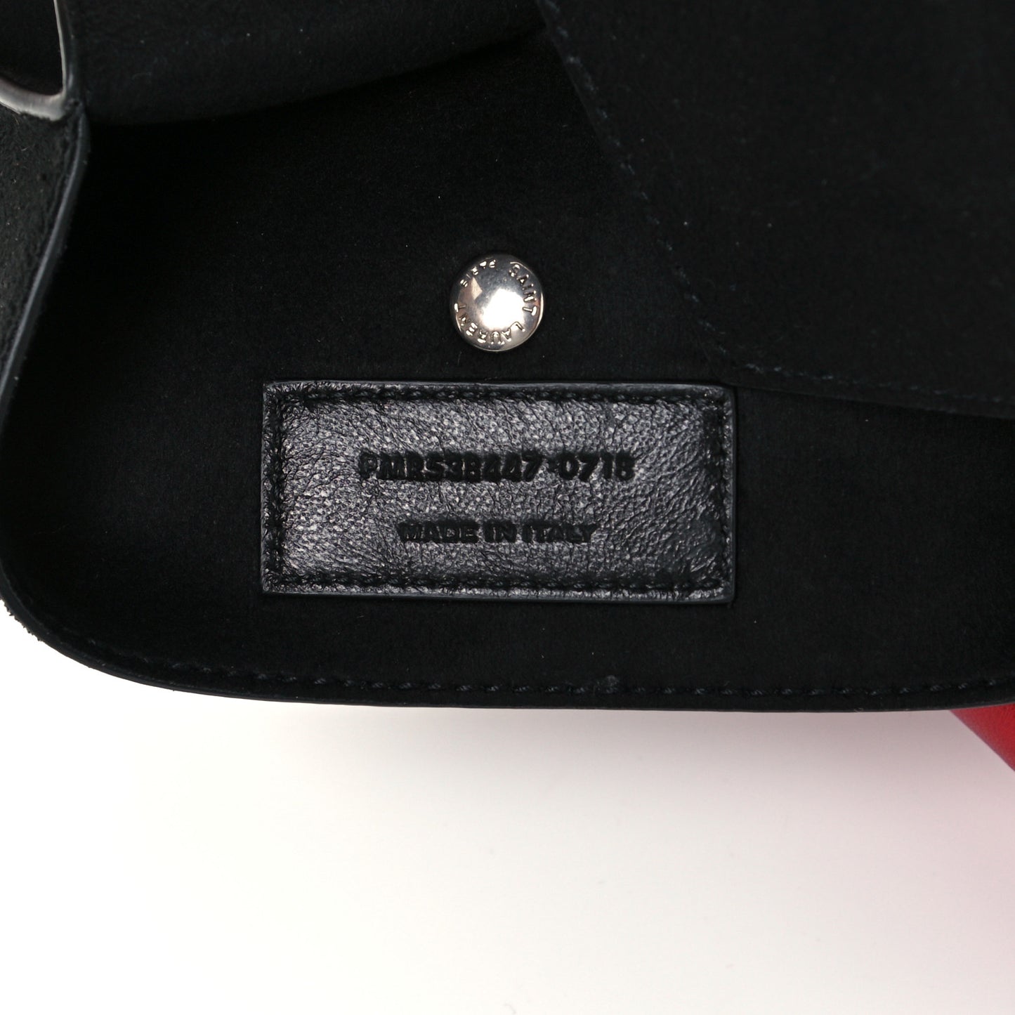 Lambskin Teddy Drawstring Bag Eros Red