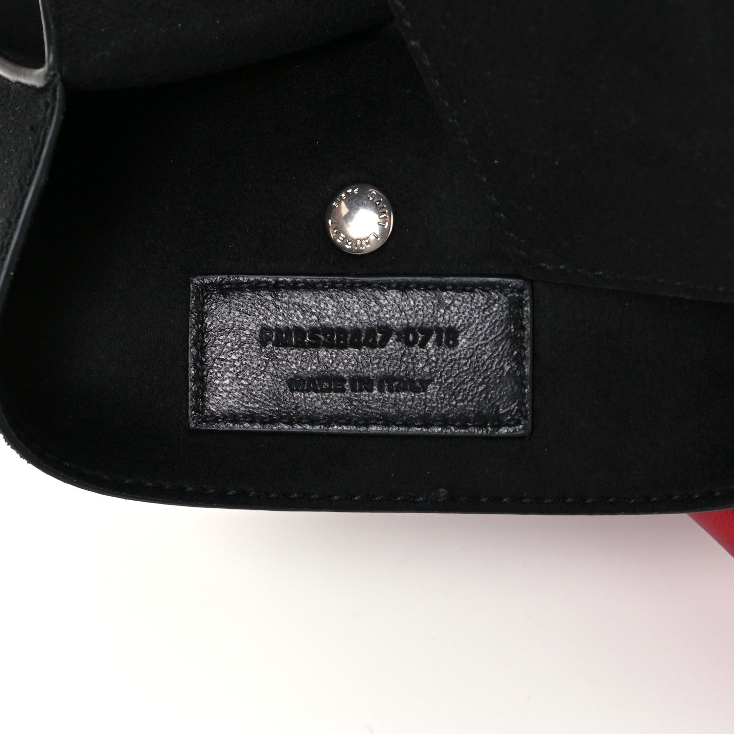 Saint Laurent Lambskin Teddy Drawstring Bag Eros Red 7 of 11