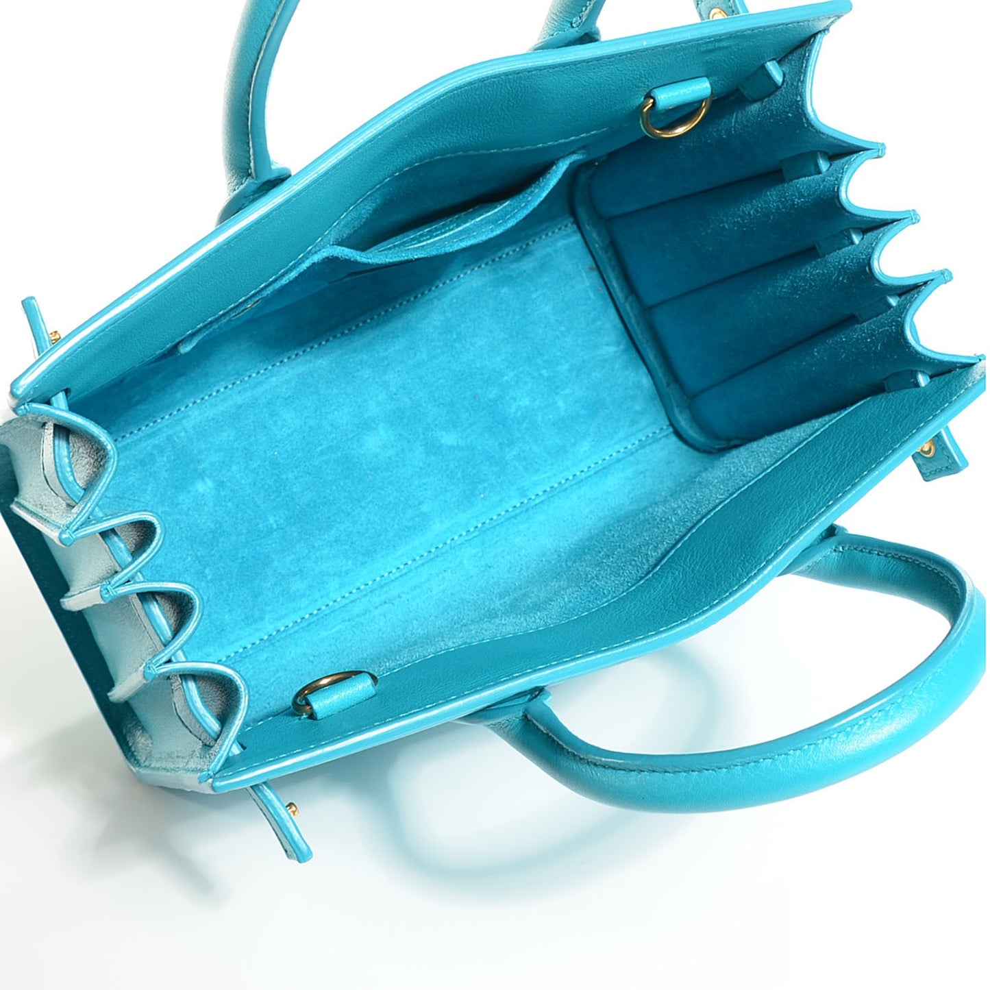 Calfskin Nano Sac De Jour Turquoise