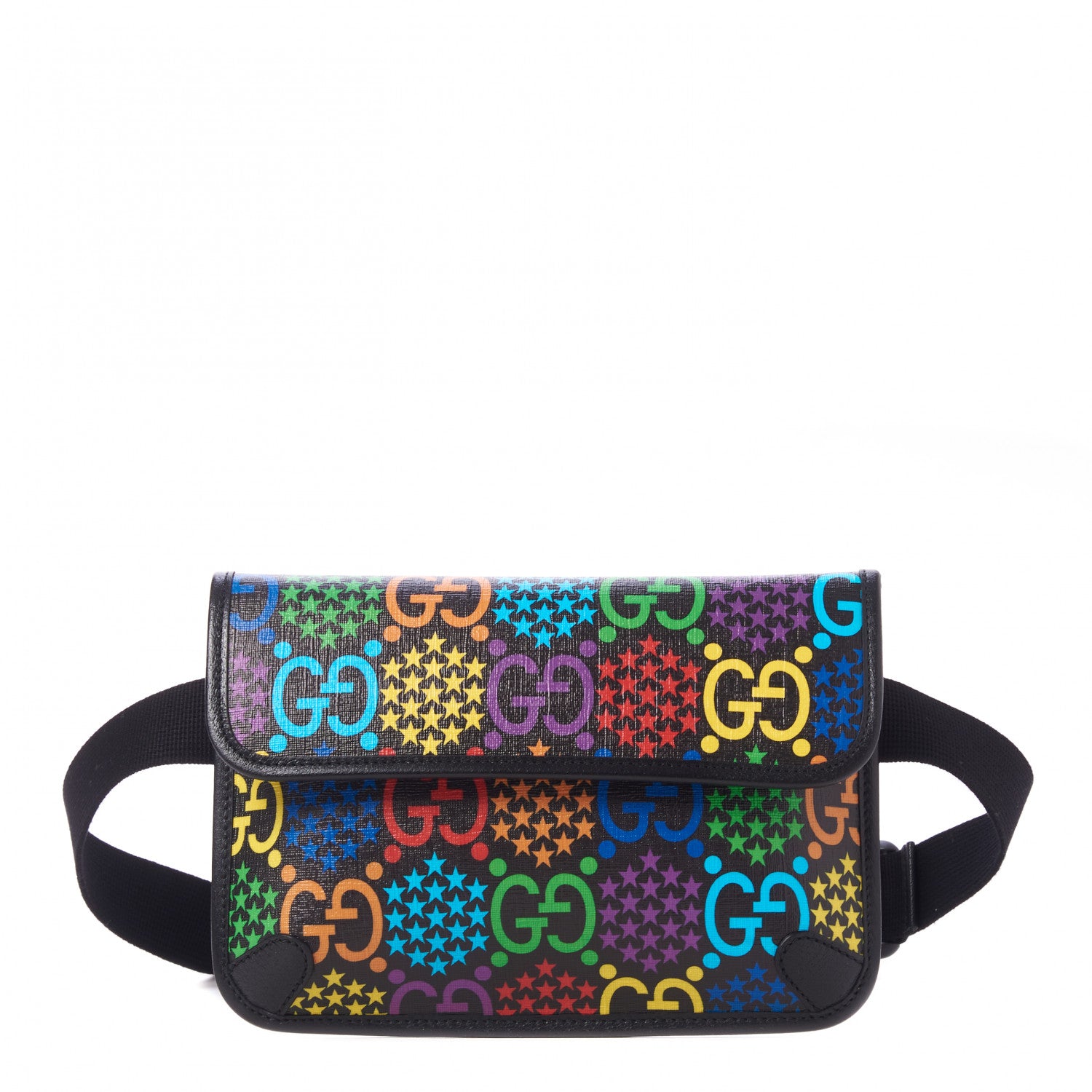 Gucci GG Supreme Monogram Psychedelic Slim Belt Bag Black 1 of 10