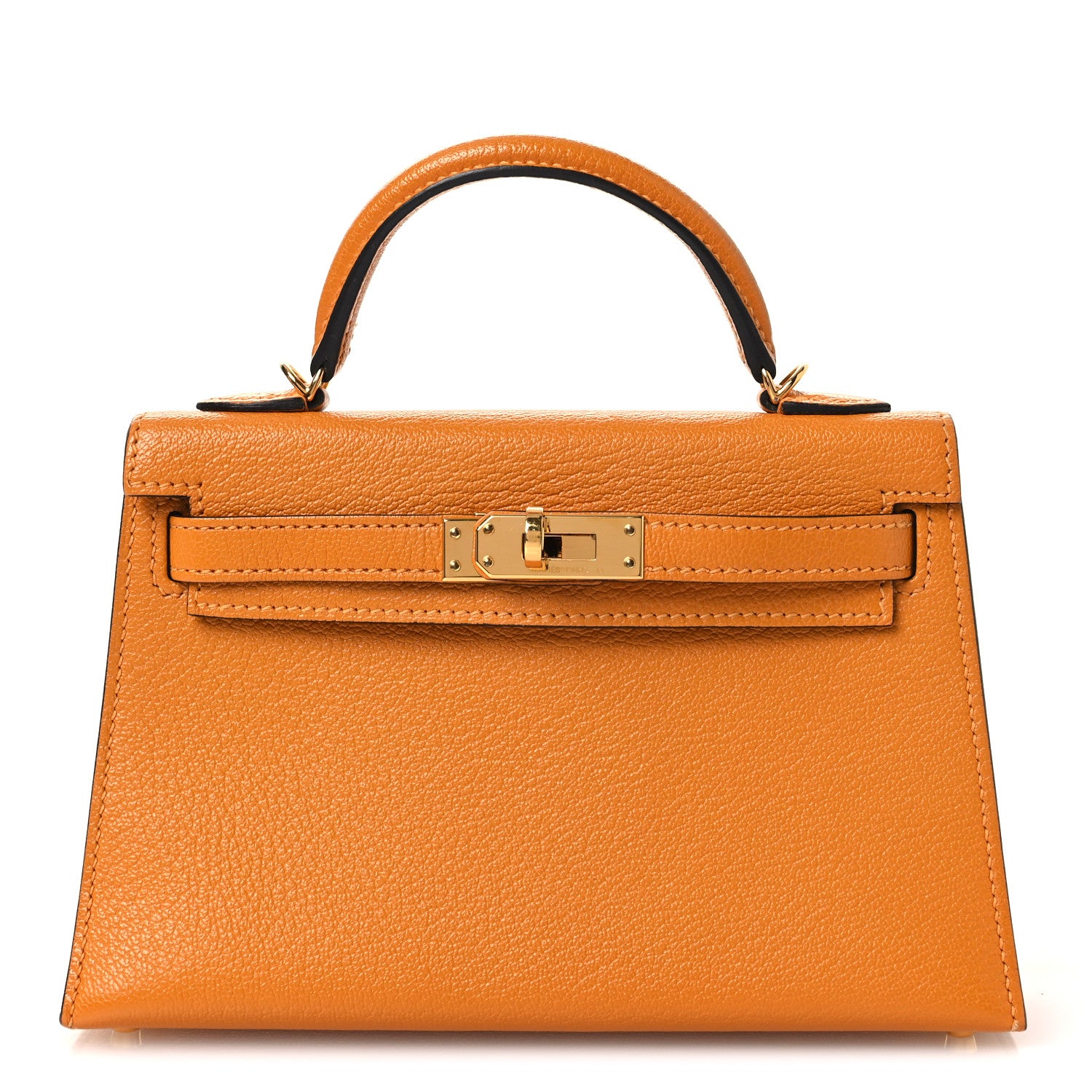 Hermes Chevre Mysore Mini Kelly Sellier 20 Jaune D'or 1 of 11
