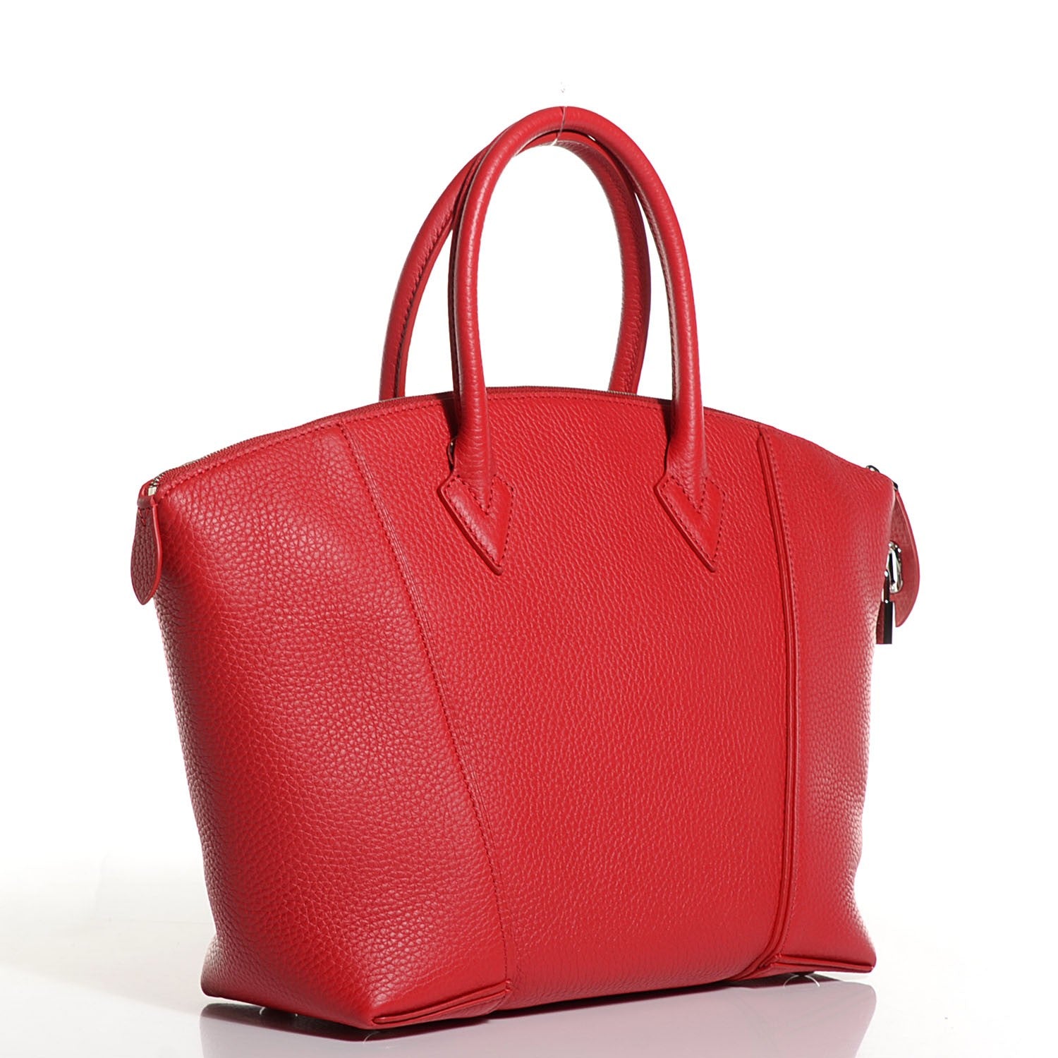 Louis Vuitton Cuir Taurillon Soft Lockit PM Rubis 3 of 7