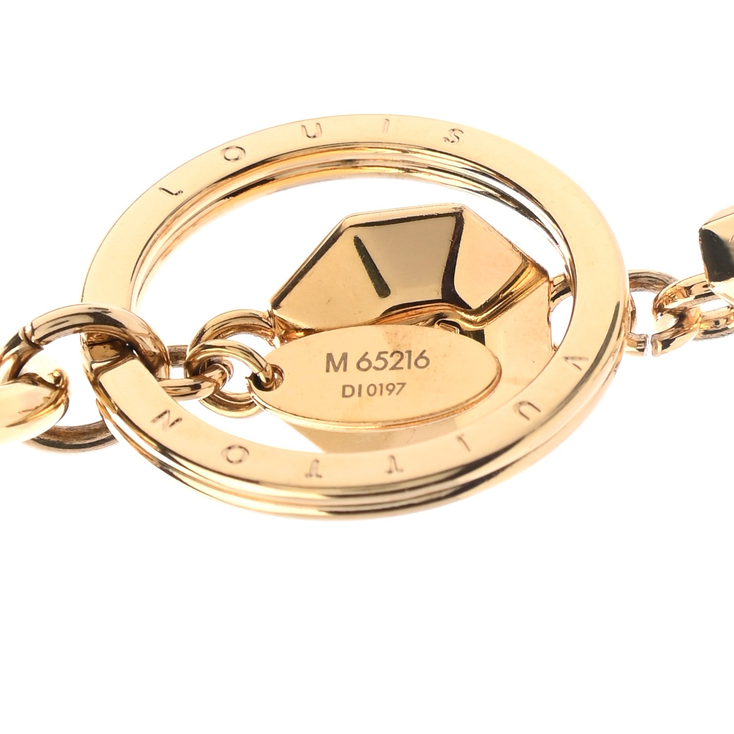 Louis Vuitton LV Facettes Bag Charm Key Holder Gold 4 of 4
