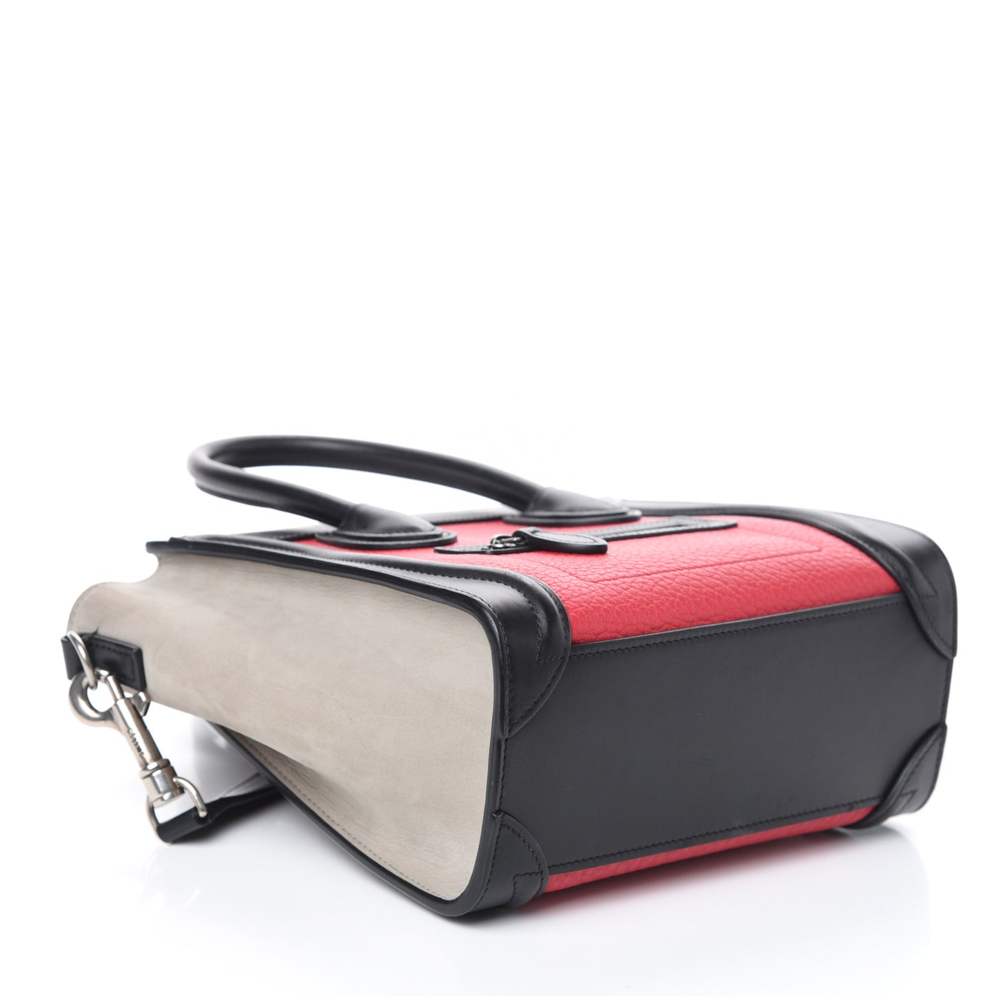 Smooth Drummed Calfskin Nano Tri-Color Luggage Dark Pink