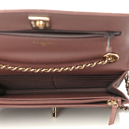 Chanel Lambskin Quilted Trendy CC Wallet On Chain WOC Nude 5 of 16