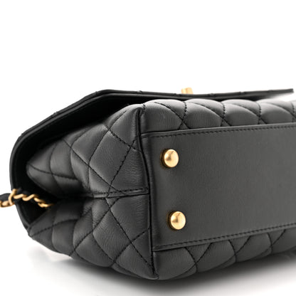 Chanel Calfskin Strass Quilted Mini Coco Handle Flap Black 9 of 11