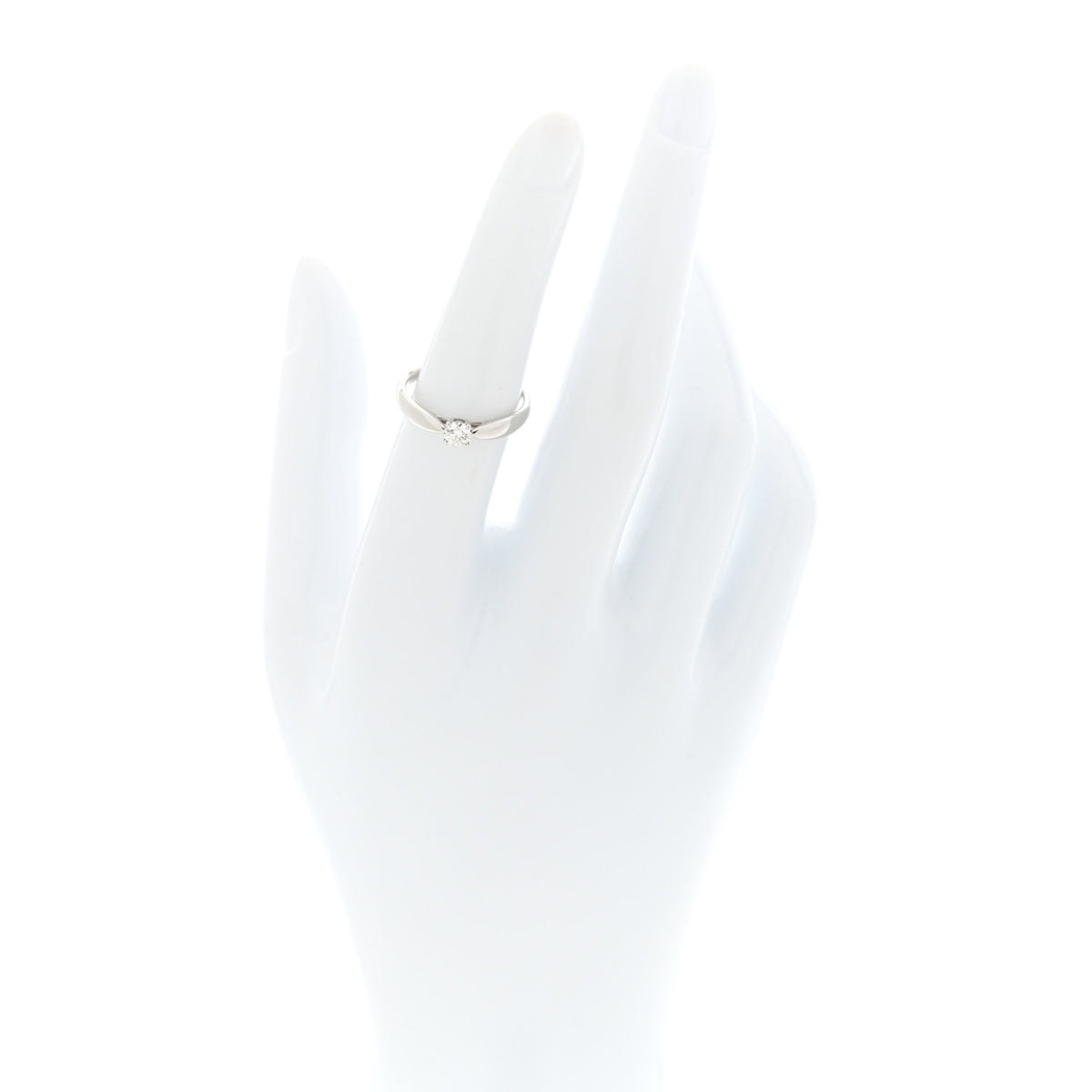 Platinum Diamond .21ct Harmony Solitaire Engagement Ring 51 5.75