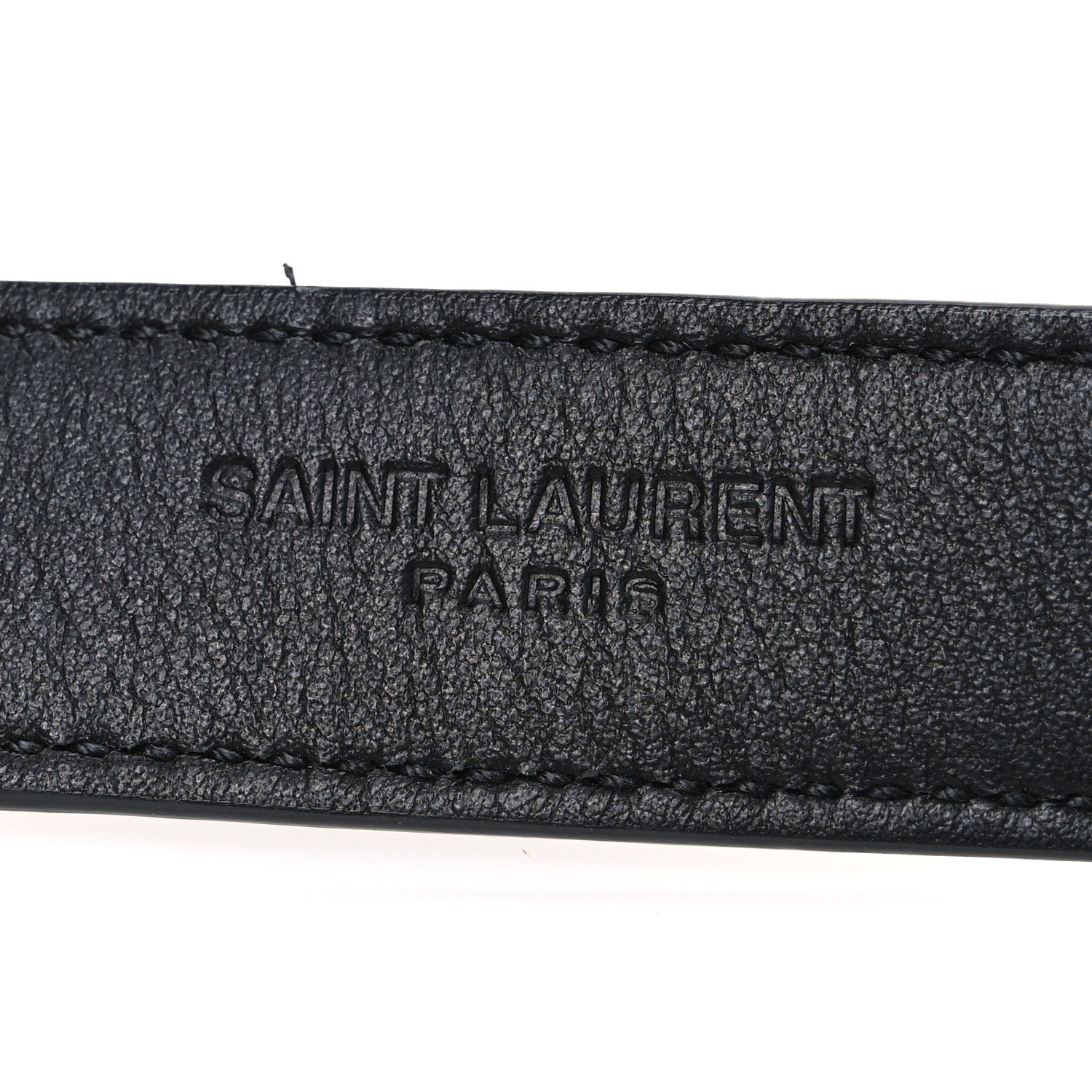 Saint Laurent Patent Calfskin Snakeskin Embossed 20mm Cintura Belt 85 34 Black 5 of 6