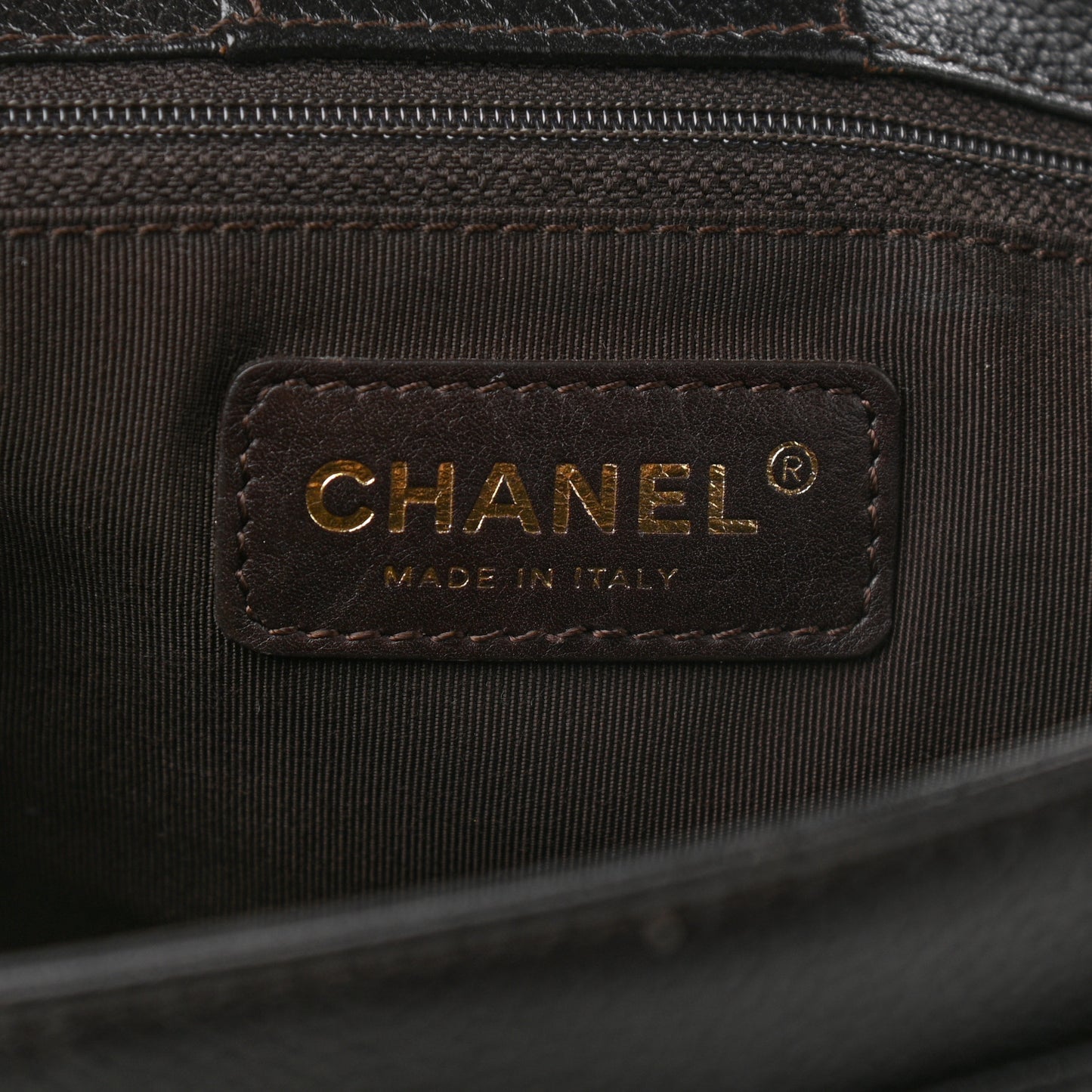 Calfskin Cerf Executive Shopper Tote Brown