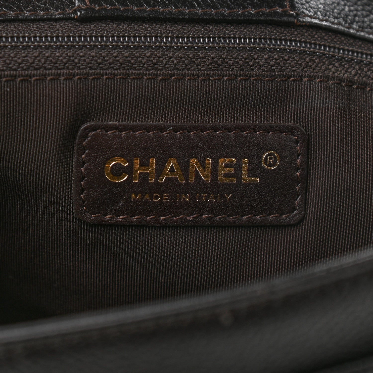 Chanel Calfskin Cerf Executive Shopper Tote Brown 5 of 11