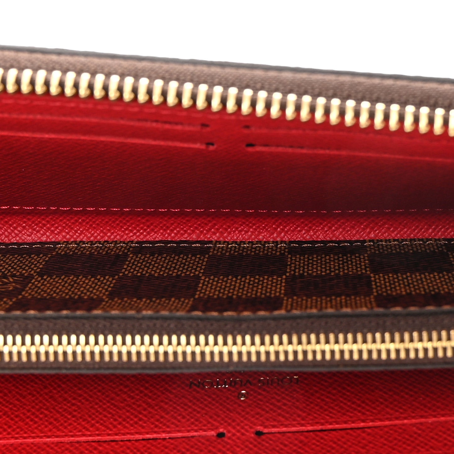 Damier Ebene Clemence Wallet Cherry