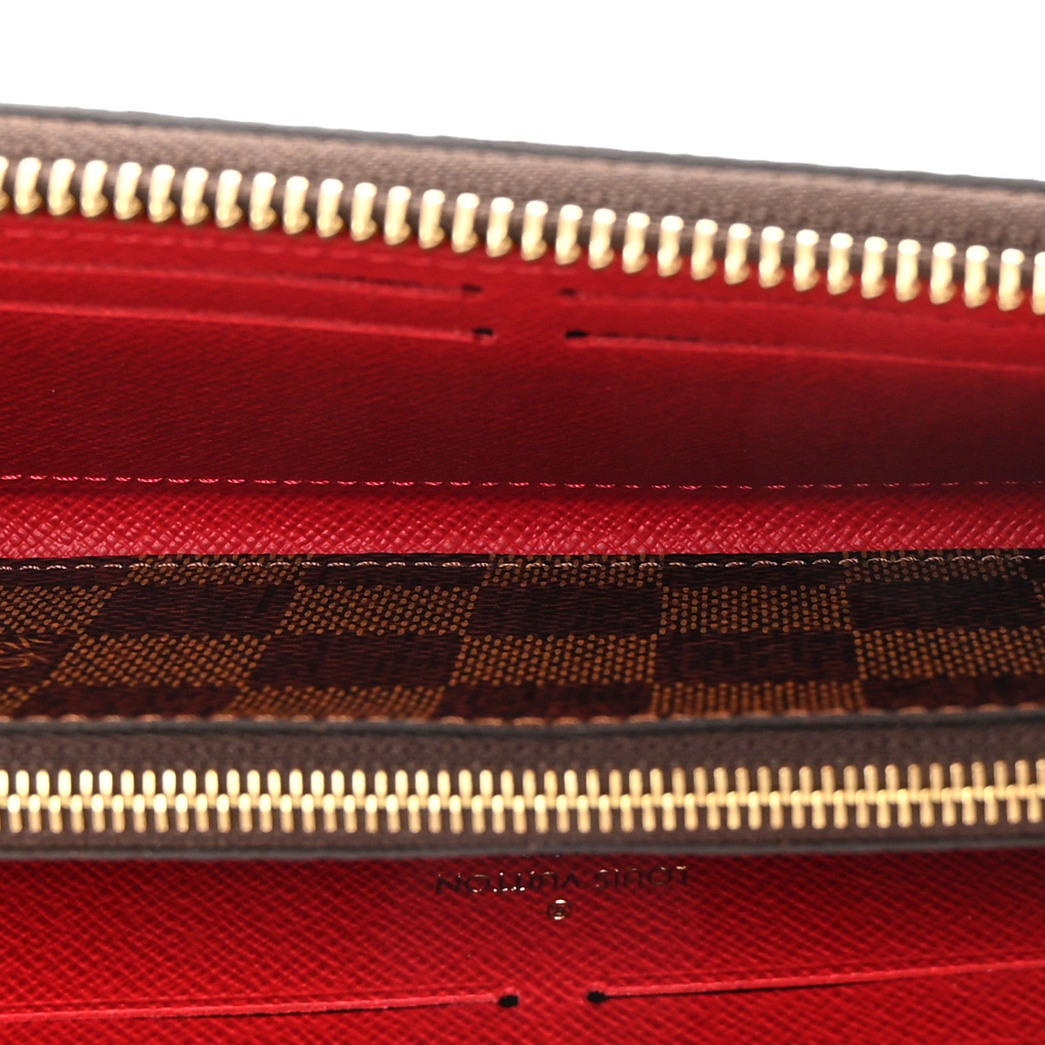 Louis Vuitton Damier Ebene Clemence Wallet Cherry 5 of 8