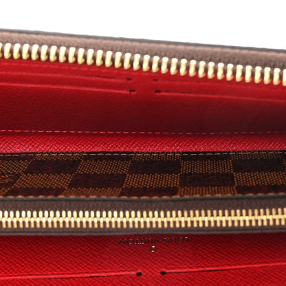 Louis Vuitton Damier Ebene Clemence Wallet Cherry 5 of 8