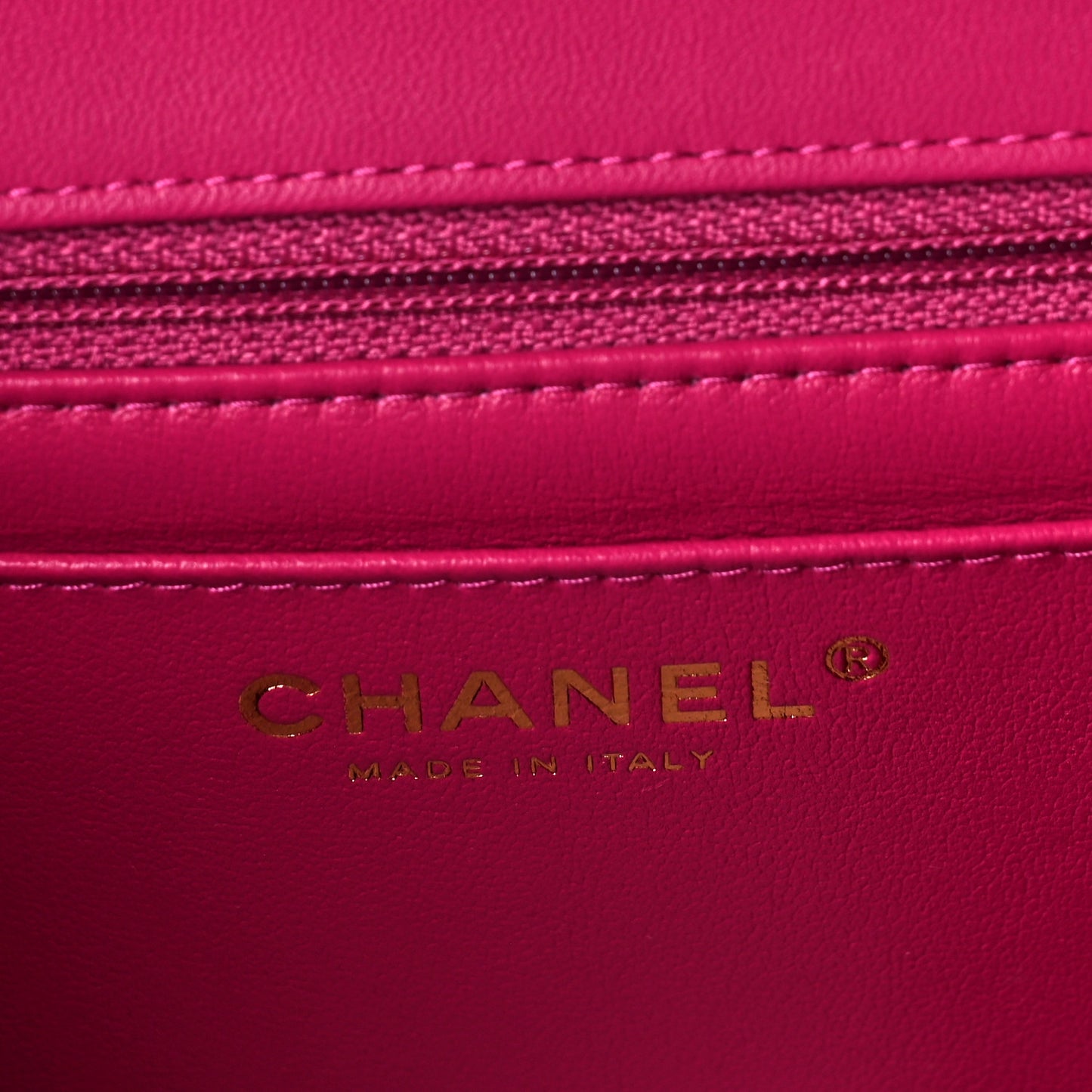 Lambskin Quilted Mini Rectangular Flap Pink