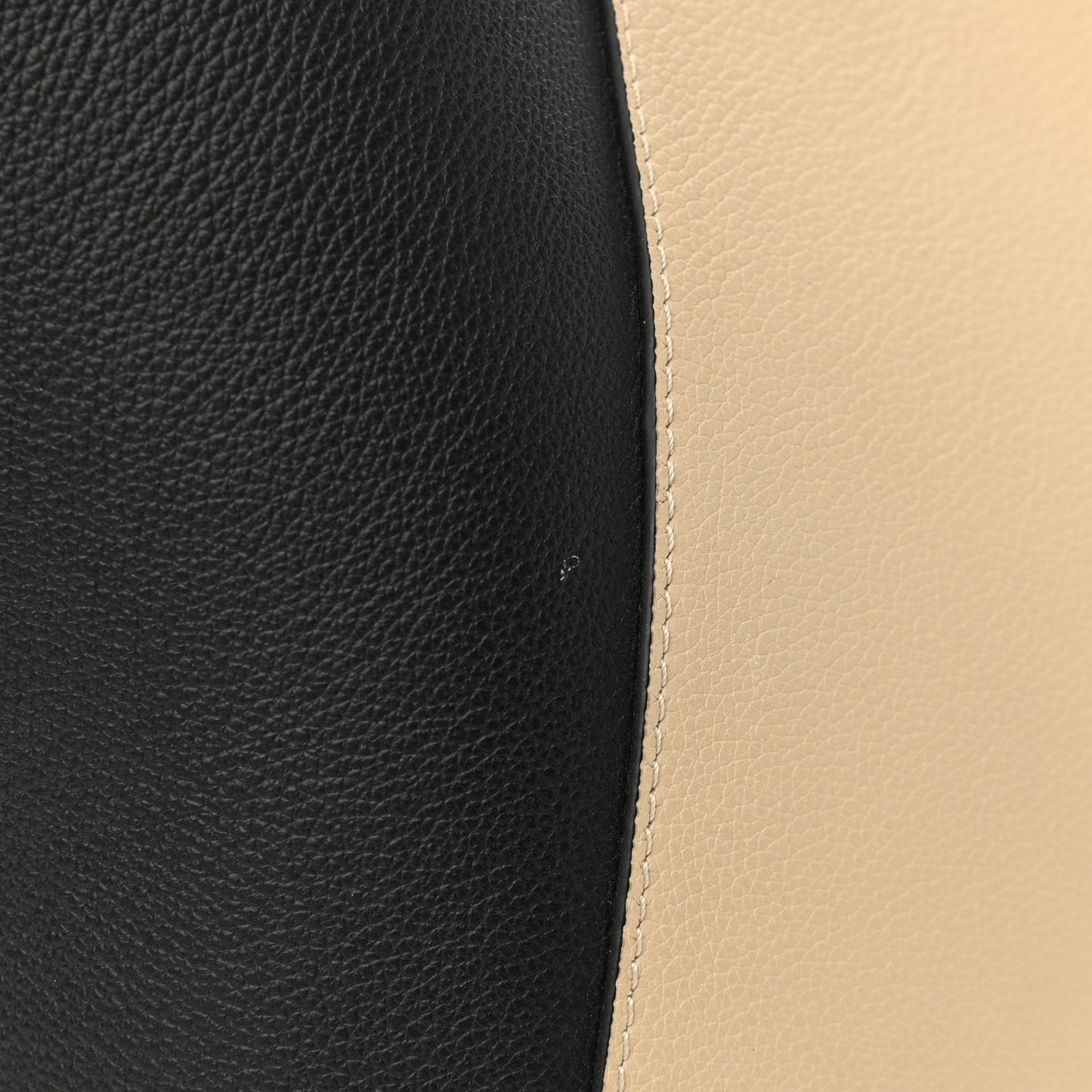 Calfskin Lockme Go Tote Black Vanilla