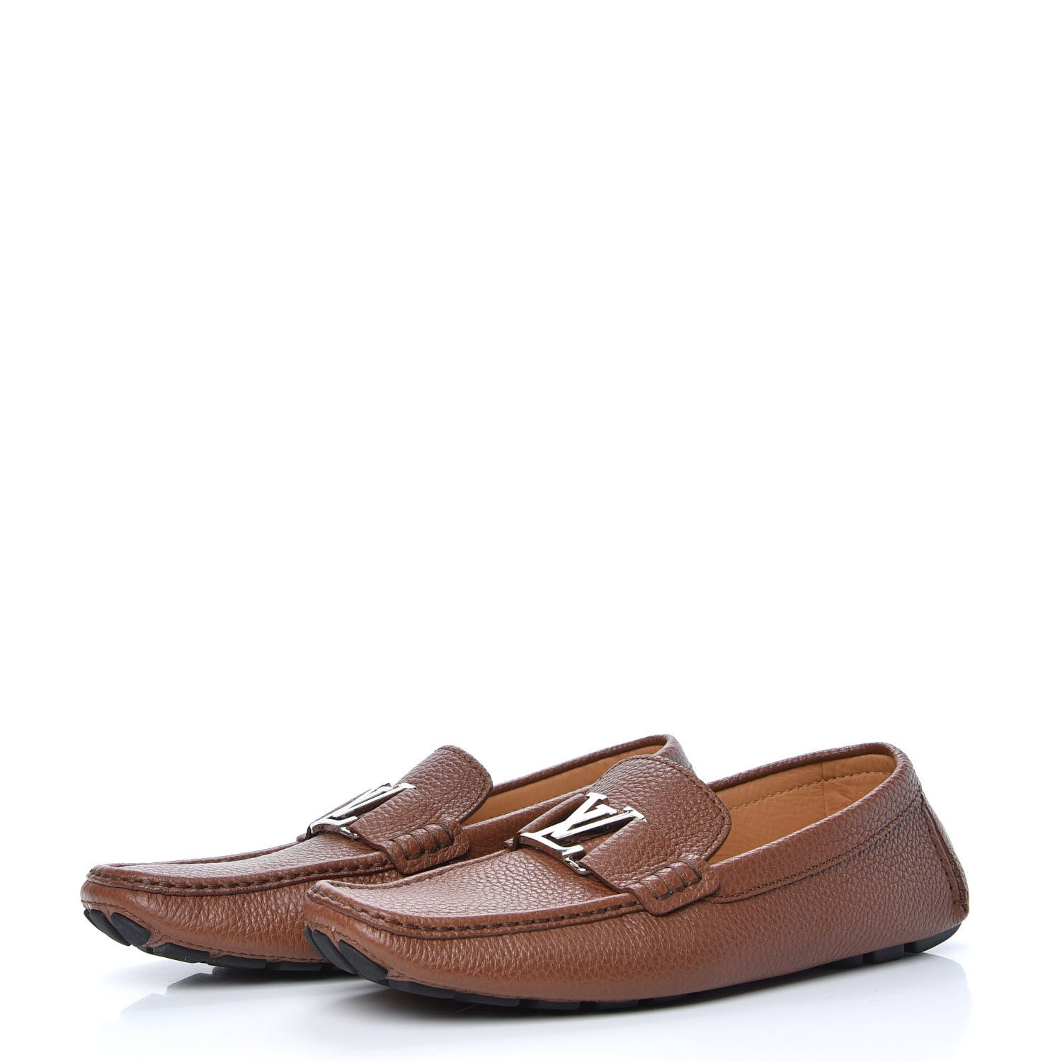 Louis Vuitton Calfskin Monte Carlo Moccasin Loafers 9 Cognac 3 of 10