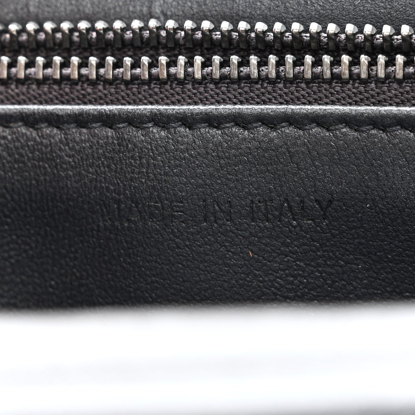 Metallic Patent Micro-Cannage Diorama Wallet on Chain Pouch Onyx Black