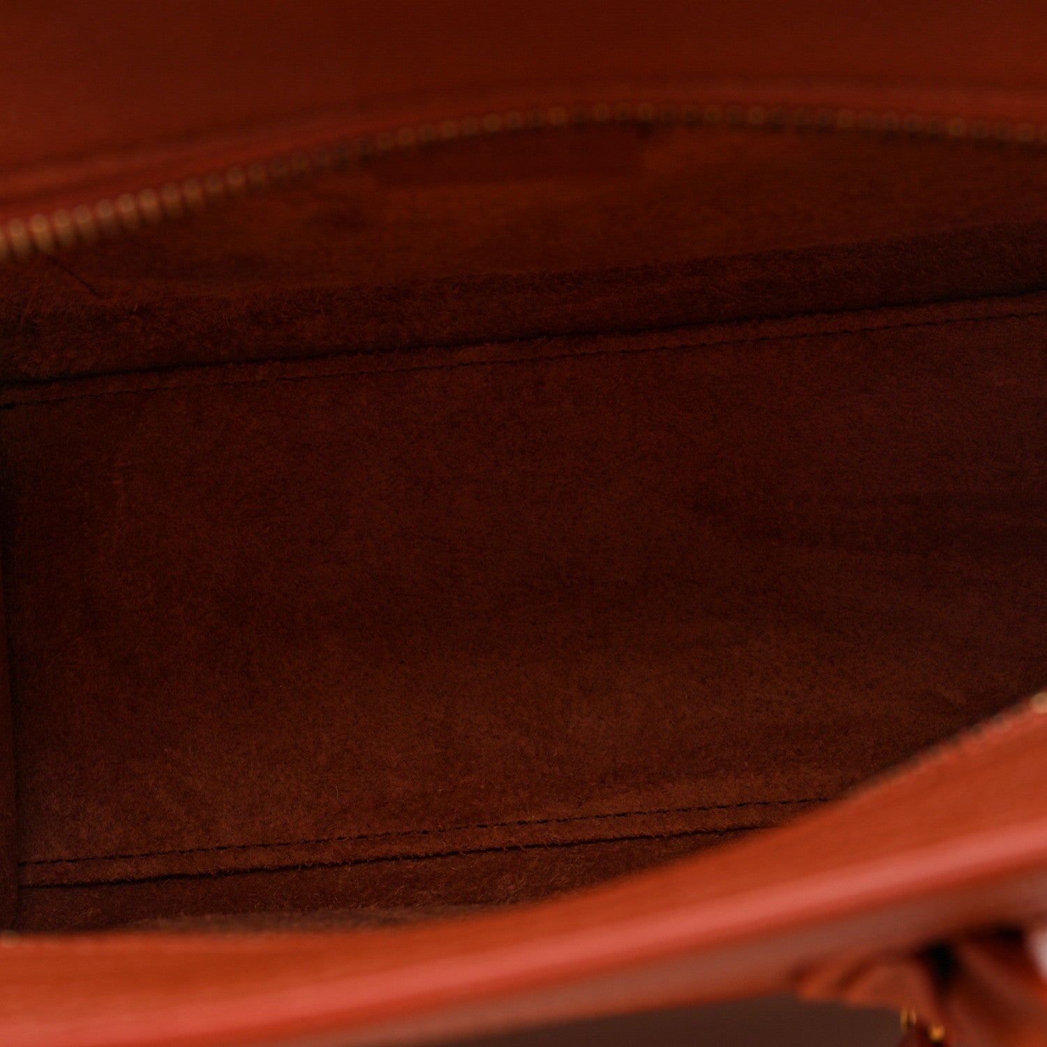 Celine Drummed Calfskin Nano Luggage Terracotta 5 of 10