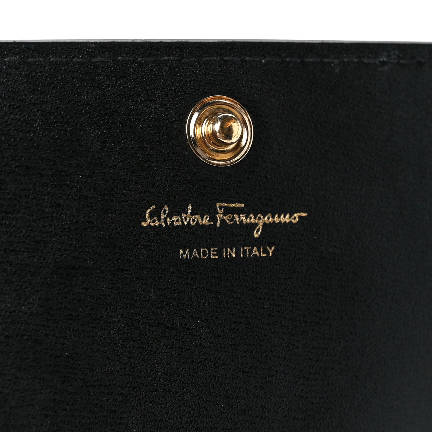 Calfskin City Wallet On Chain Black Lipstick