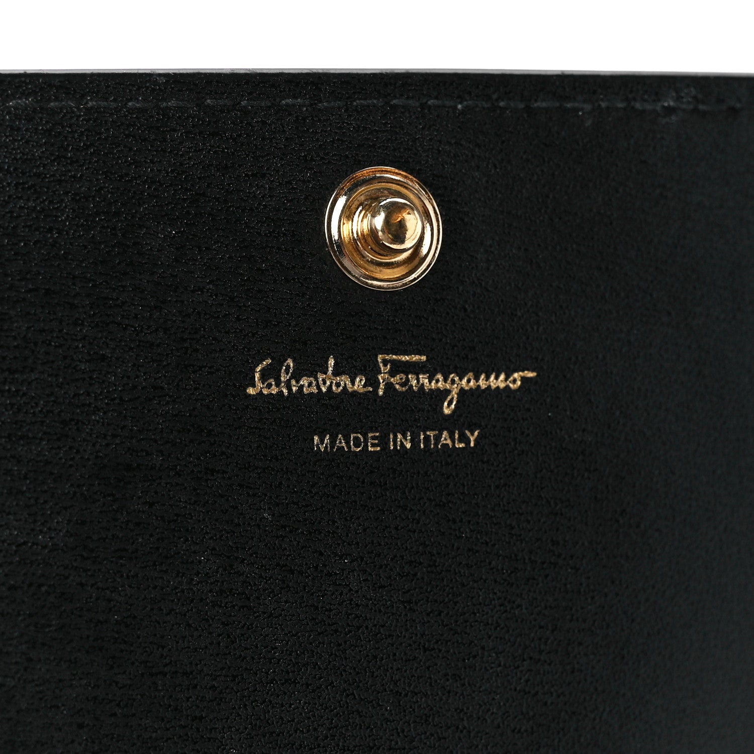 Salvatore Ferragamo Calfskin City Wallet On Chain Black Lipstick 6 of 11