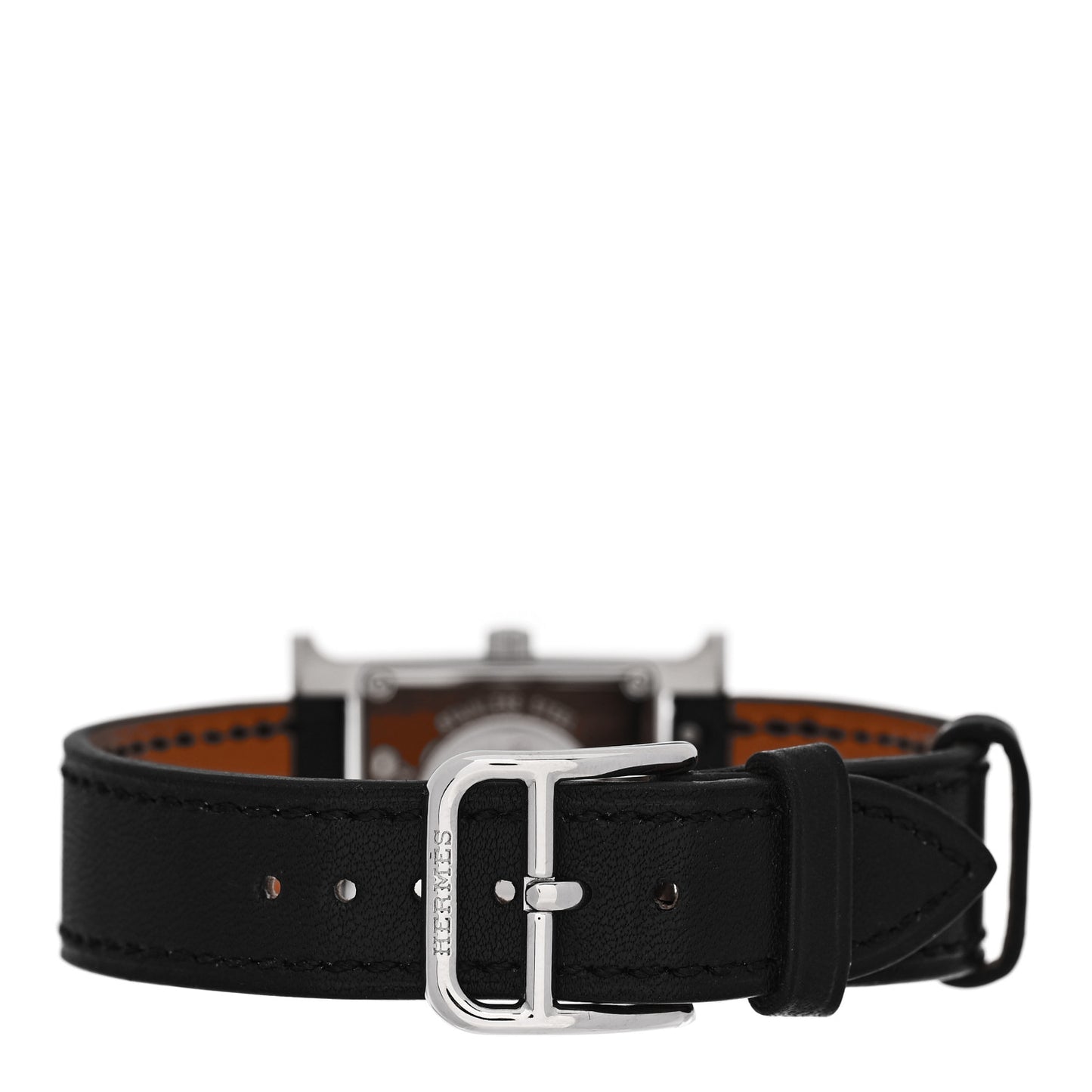 Stainless Steel Barenia Lacquer 21mm Heure H Hour Quartz Watch Noir