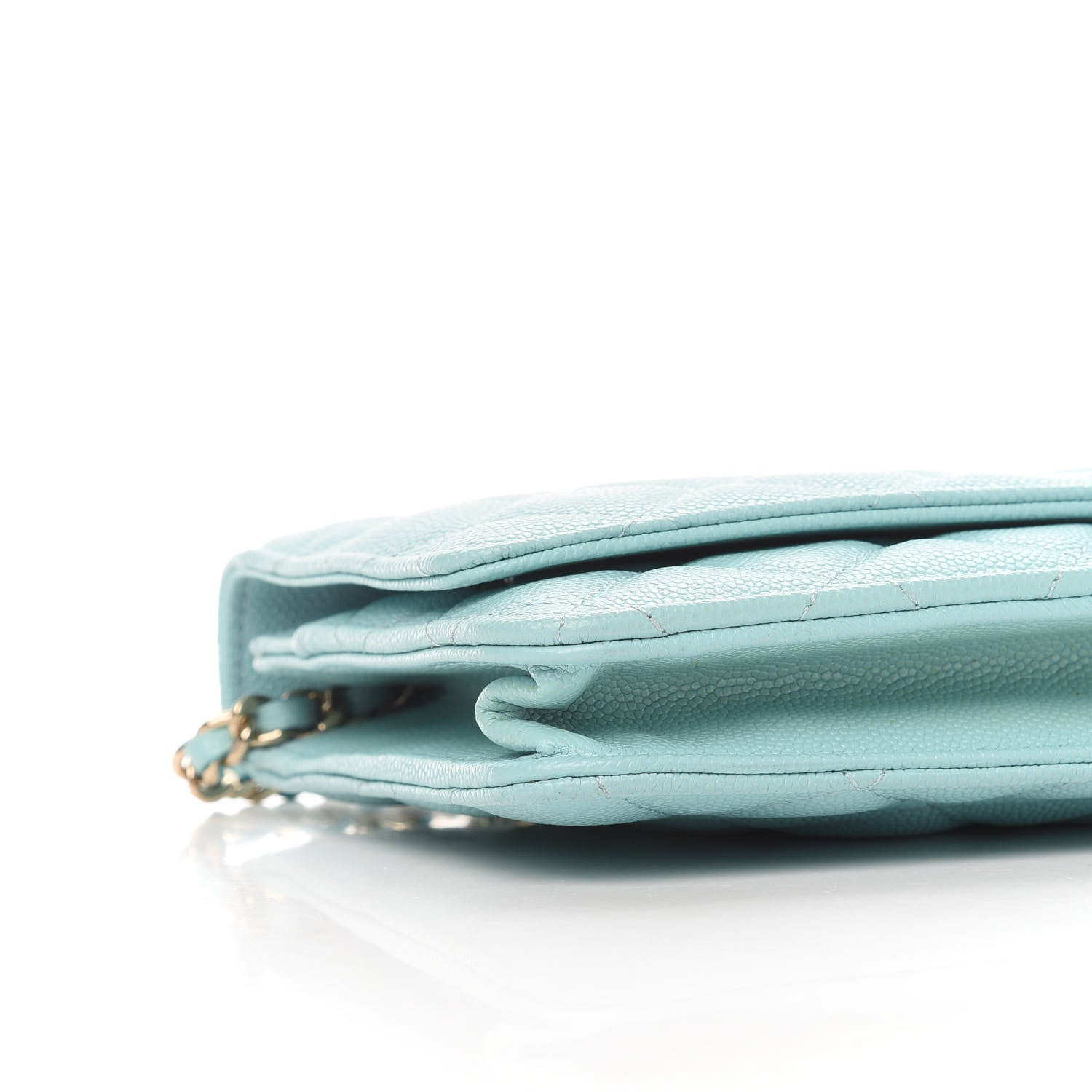 Chanel Caviar Quilted Wallet On Chain WOC Light Blue 8 of 9