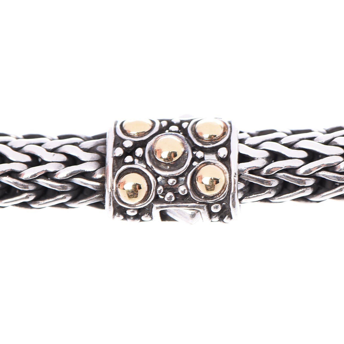 Sterling Silver 18K Yellow Gold Dot Classic Chain Necklace