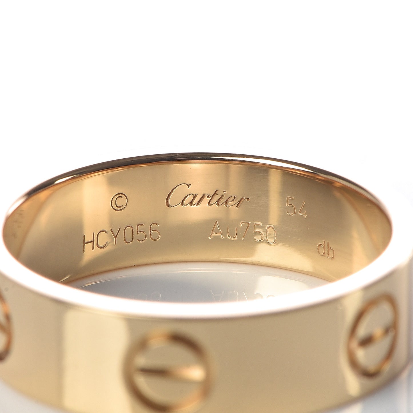 18K Yellow Gold 5.5mm LOVE Ring 54 7