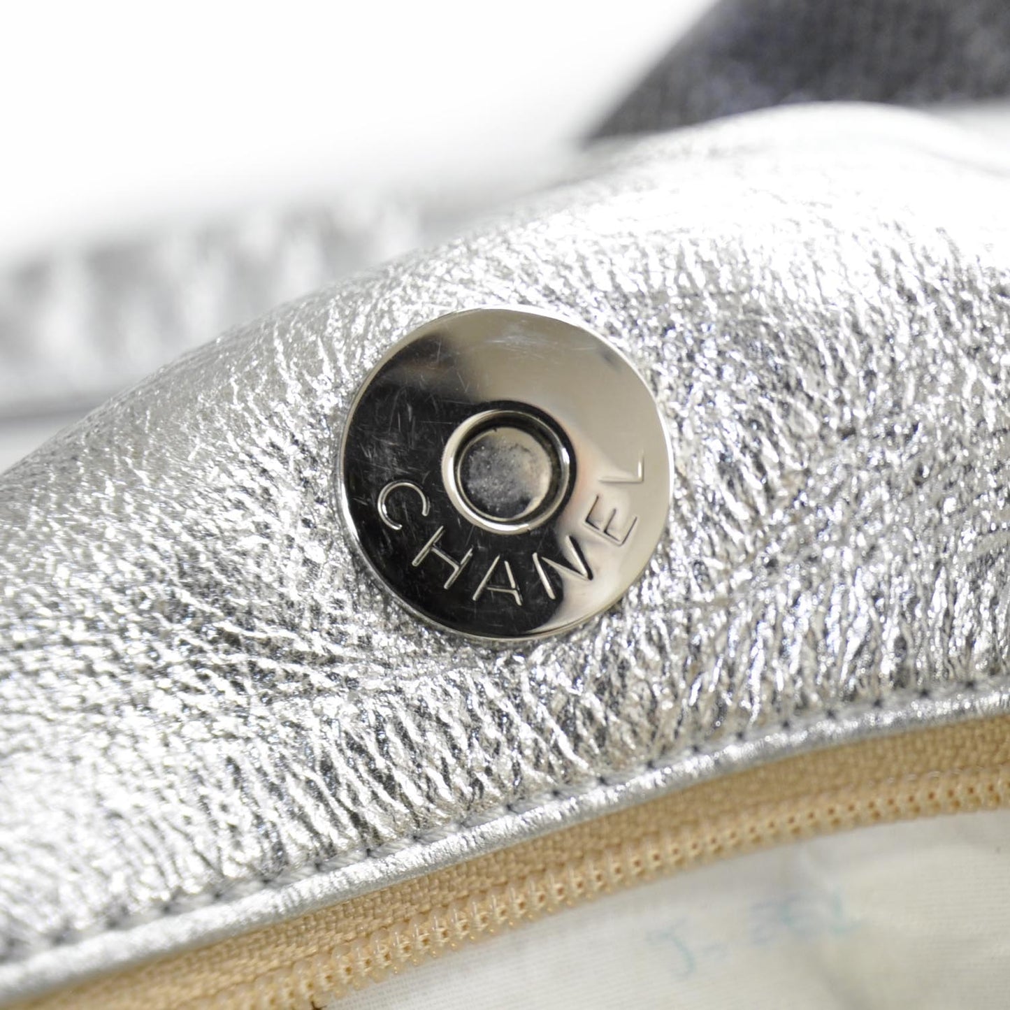 Metallic Perforated Lambskin Hollywood Hobo Silver