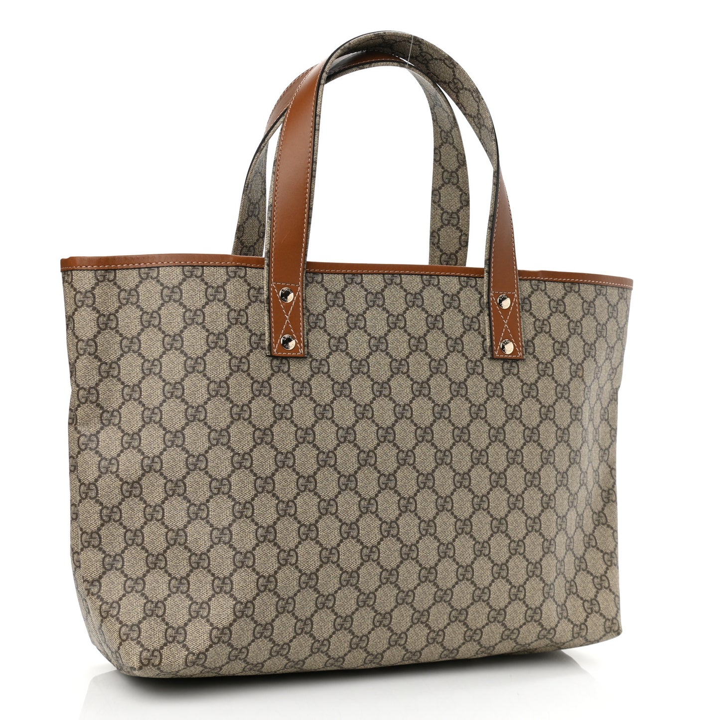 GG Plus Monogram Medium Signature Web Loop Tote Brown