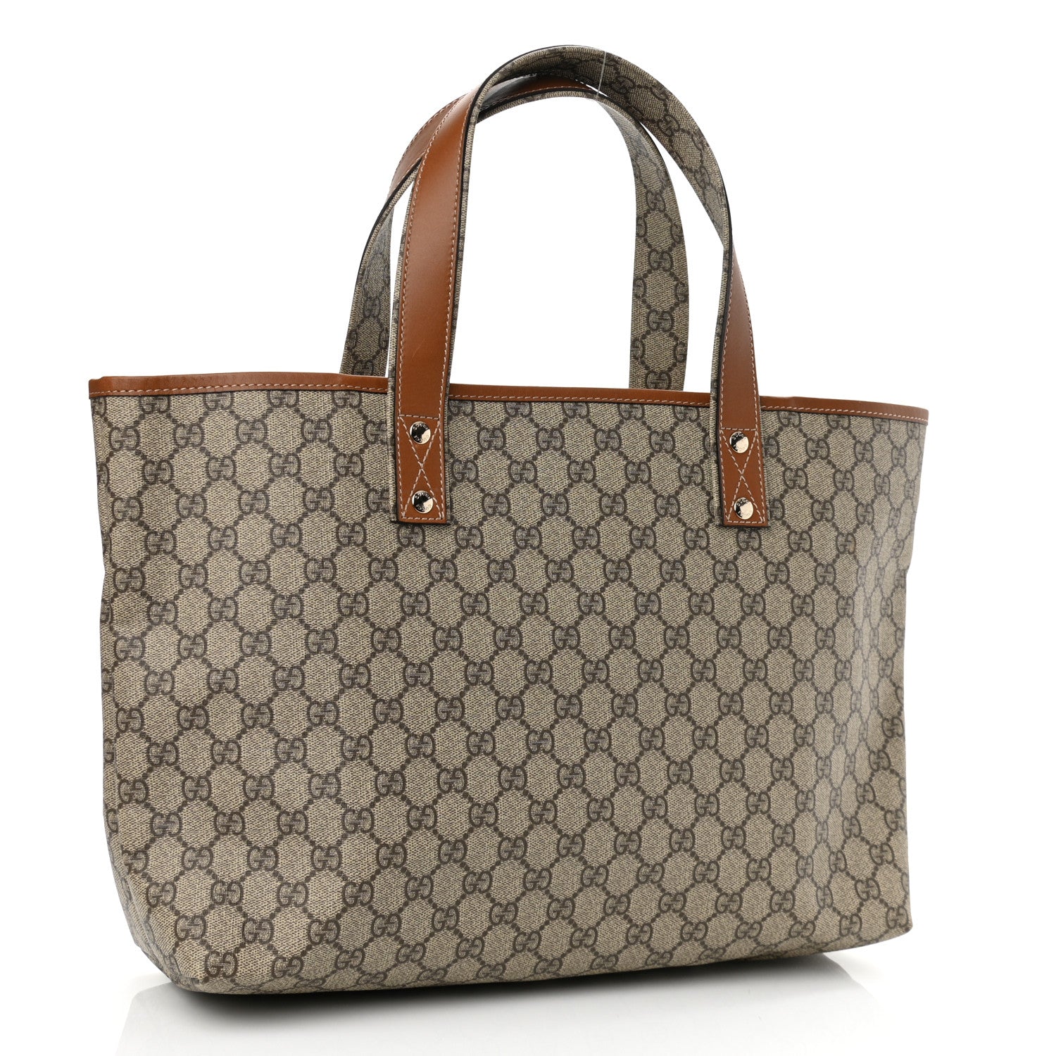 Gucci GG Plus Monogram Medium Signature Web Loop Tote Brown 3 of 10