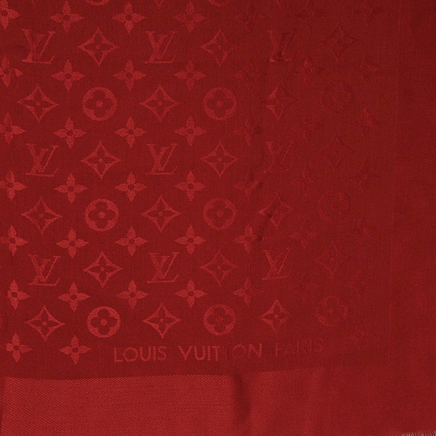 Louis Vuitton Wool Silk Monogram Shawl Orient 1 of 5