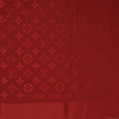 Louis Vuitton Wool Silk Monogram Shawl Orient 1 of 5