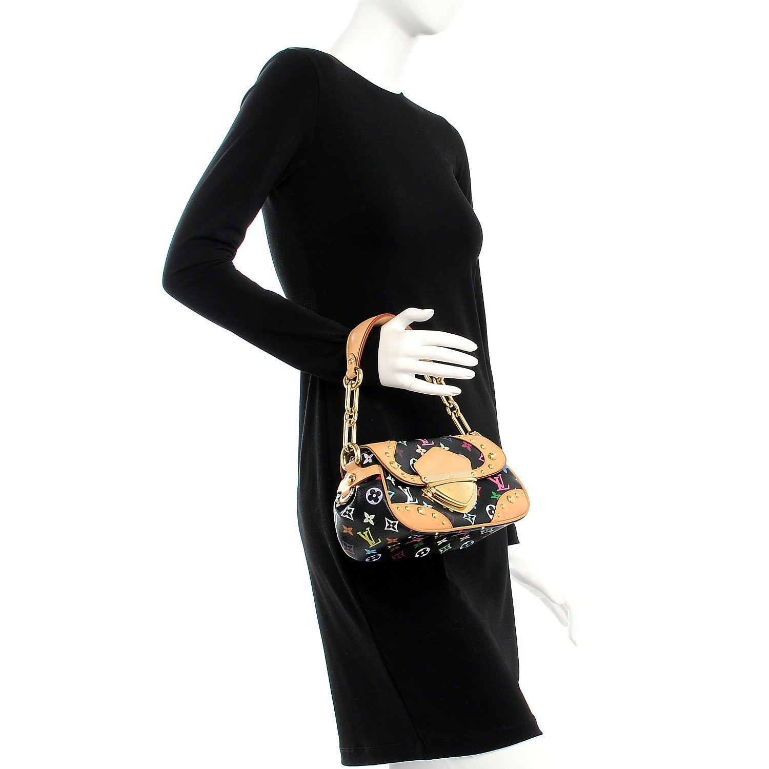 Louis Vuitton Monogram Multicolor Marilyn Black 2 of 8