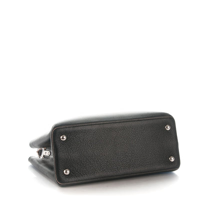 Louis Vuitton Taurillon Capucines MM Black Petale 4 of 11