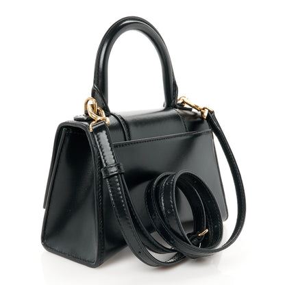 Balenciaga Shiny Box Calfskin Hourglass Top Handle Bag XS Black 3 of 10