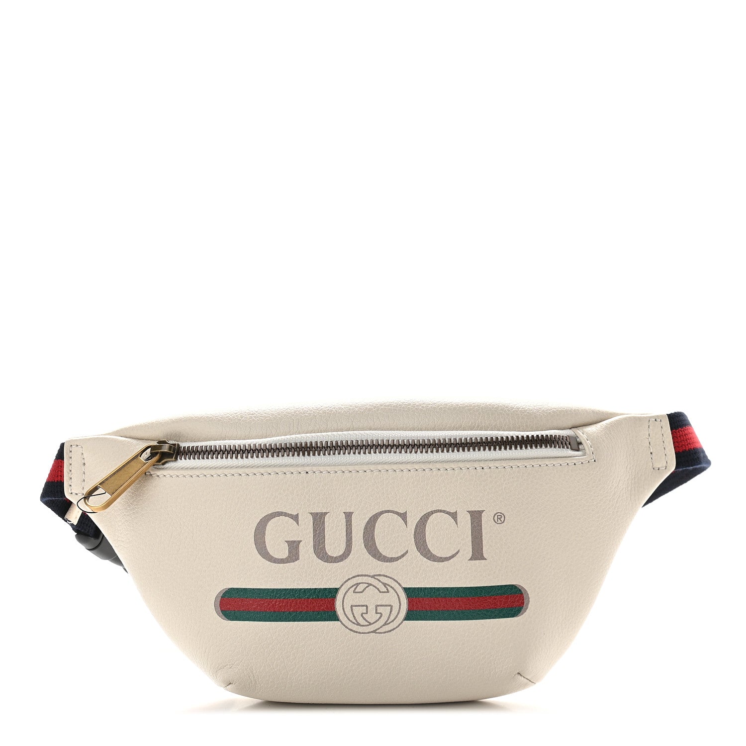 Gucci Grained Calfskin Small Logo Belt Bag White 1 of 9
