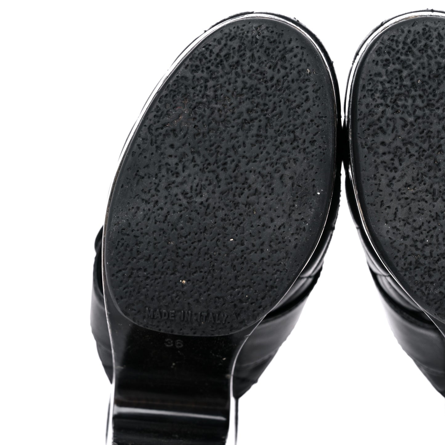Lambskin Quilted CC Turn Lock Clogs 36 Black
