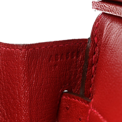 Hermes Ostrich Birkin 30 Rouge Vif 7 of 10
