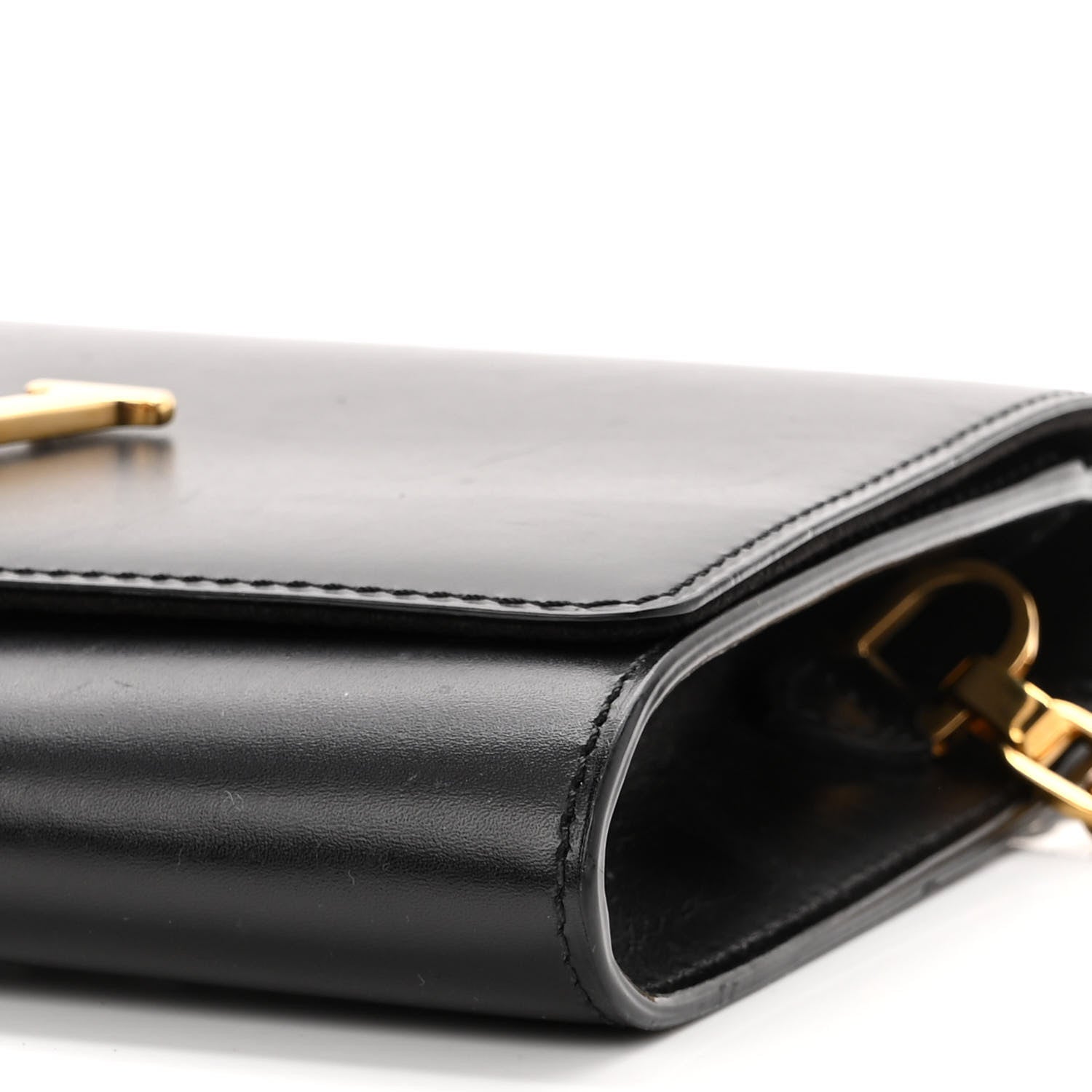 Louis Vuitton Calfskin Chain Louise MM Black 9 of 11