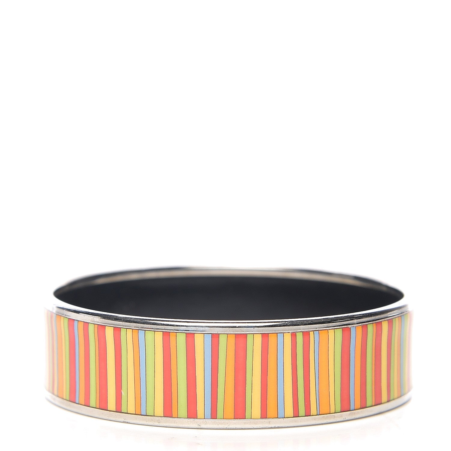 Hermes Enamel Printed Stripes Wide Bracelet 70 2 of 4